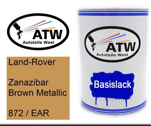 Land-Rover, Zanazibar Brown Metallic, 872 / EAR: 500ml Lackdose, von ATW Autoteile West.